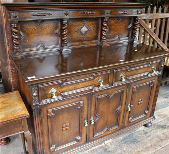 17th century style oak sideboard